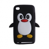 3D чехол в форме пингвина Penguin для iPod Touch 4 (черный)