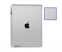 Наклейка для iPad 2 / 3, new iPad (карбоновая, серебристая)