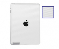 Наклейка для iPad 2 / 3, new iPad (карбоновая, белая)