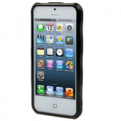 Съемный бампер для iPhone 5 / 5S (черный, металлический)