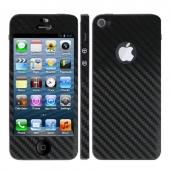 Наклейка skin для iPhone 5 /5S (карбоновая, черная)