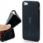 Чехол iFace для iPhone 5 / 5S (тонкий, гелевый, черный)