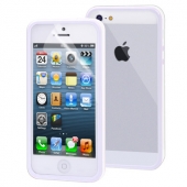Чехол-бампер для iPhone 5 / 5S (белый, с гелевой подкладкой и пленкой для экрана) SGP NEO HYBRID EX Series Ultra Slim